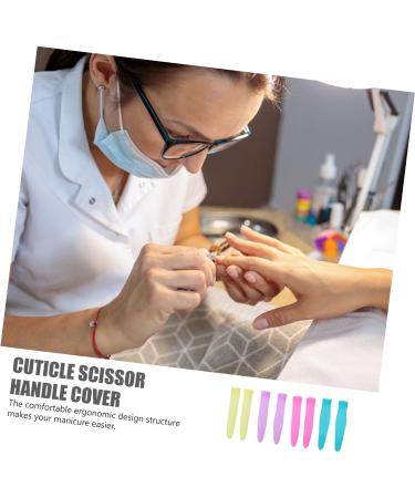 Mikinona 4 Pairs Cuticle Nipper Handle Sleeve Scissor Scissor Tip Protectors Cuticle Sewing Embroidery Trimmer Handle Silicone Cover Silica Gel Nail Clippers Pouch - Buy Online on GoSupps.com