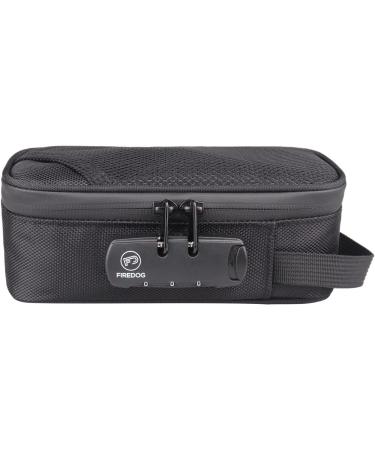 FIREDOG Smell Proof Bag with Lock - Carbon Lined Odor Proof Container for Travel Storage (Black, 8x4x2.75 Inch) - Buy Online on GoSupps.com