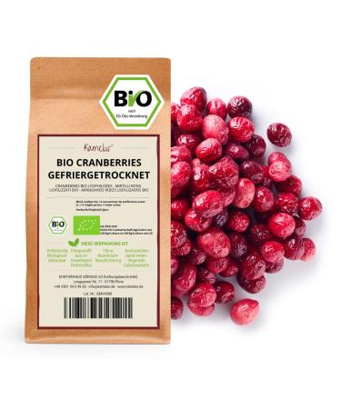250g Organic Freeze Dried Cranberries - Whole Organic Dried Fruit No Additives - in Biodegradable Packaging