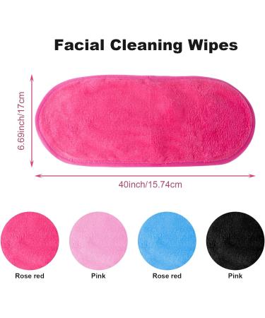 AYNKH 4 Pieces Reusable Makeup Remover Cloth Large Microfiber Facial Cleaning Towel Washable Makeup Eraser Wipes for Sensitive Skin Waterproof Mascara - Buy Online on GoSupps.com