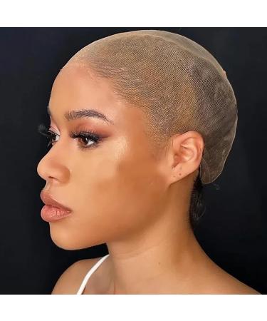 HD Lace Front Wig Caps for Women - Nude Stretchy Nylon Stocking Caps (2 PCS) - Buy Online on GoSupps.com