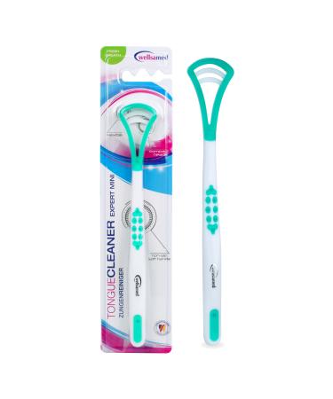 Wellsamed 1 piece Expert Mini tongue cleaner for the effective fight against tongue coating and halitosis 1 piece (1 pack)