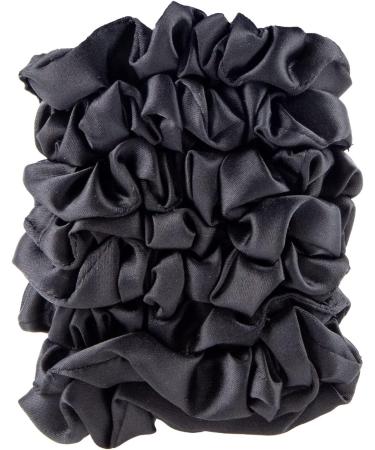 Amazon Basics Satin Scrunchies - Black Pack of 8 | Soft & Stylish Hair Ties for Every Occasion | International Shipping Available - Buy Online on GoSupps.com