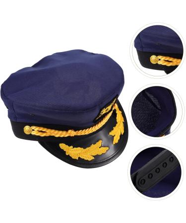 LIFKOME Navy Cap Captain Hat for Decor Captain Hats Admiral Hat Captain Cap Costume Party Captain Hat Yacht Costume Party Hat Navy Costume Accessory Marine Cosplay Hats Polyester - Buy Online on GoSupps.com