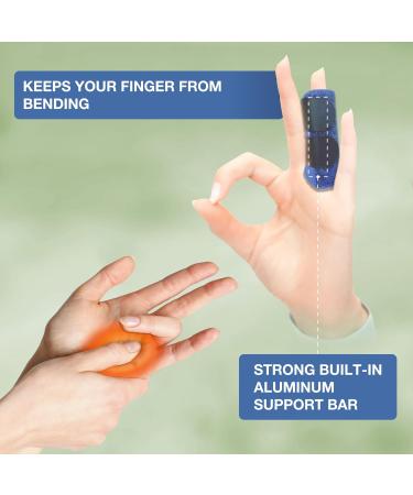 Simply Seniors Finger Splint - 2 Splints & Sleeves for Trigger Finger Mallet & Broken Fingers - Arthritis & Straightening Brace for All Fingers & Kids - Shop Now - Buy Online on GoSupps.com