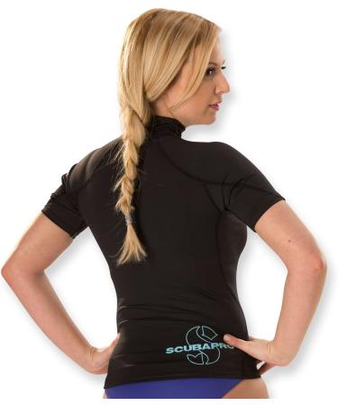 Scubapro Women's T-Flex Short Sleeve Rash Guard - Black, XS - Buy Online on GoSupps.com