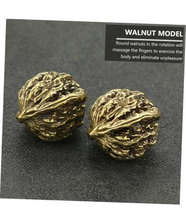 Beaupretty Copper Walnut Massage Balls for Feet - Sports Accessories & Home Decor - 3.5cm Golden Foot Ornaments - Buy Online on GoSupps.com