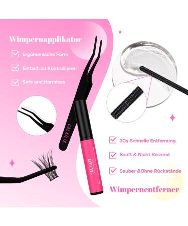 Calailis DIY Eyelash Extensions Set - 168 Pieces D Curl Individual Eyelashes Adhesive Remover & Applicator - Premium Lash Extension Kit (703) for Perfect Home Application - Buy Online on GoSupps.com