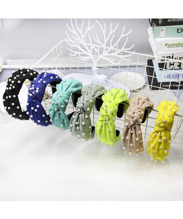 LAKEMON Pearls Inlay Wide Headband for Women & Girls - Beaded Knot Hair Band Accessory - Buy Online on GoSupps.com