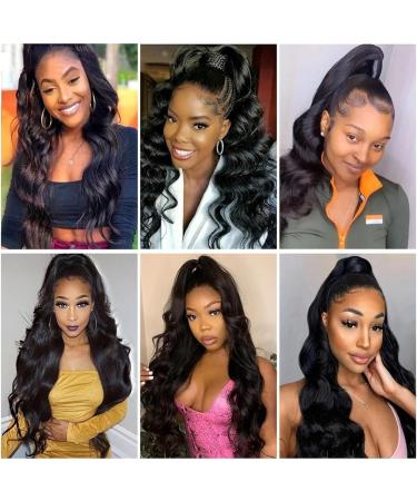 Ponytail Extensions 10-24 Inch Human Hair Ponytail Hair Extension Clip in Remy Hair Ponytail for Black Woman Wrap Around Long Wavy Curly Ponytail Hairpieces for Women(Size:18inch 100g) - Buy Online on GoSupps.com