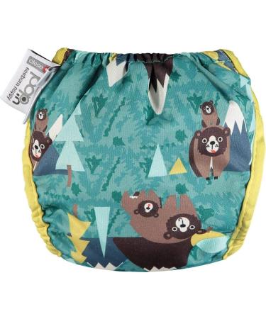 Close Pop-in Premium Bamboo Newborn Cloth Nappy - Soft & Absorbent Reusable - Bear Print - Aplix Fastener - Buy Online on GoSupps.com