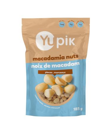 Yupik Macadamia Nuts Large Pieces 185 g Gluten-Free Kosher Raw Shelled Unsalted Healthy Snacks Creamy Taste Unsalted 185 g