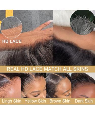 Short Wavy Bob Lace Front Human Hair Wig - 12 Inch Natural Black | Pre Plucked with Baby Hair | 13x4 HD Transparent 150% Density | Natural Color Loose Wave Wig for Women - Buy Online on GoSupps.com