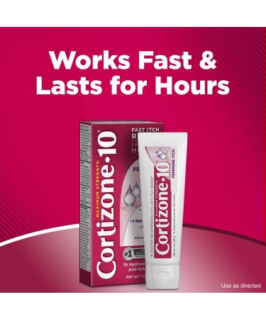 Cortizone-10 Maximum Strength Feminine Relief Anti-Itch Creme 1 oz - Soothing Itch Relief for Women - Buy Online on GoSupps.com