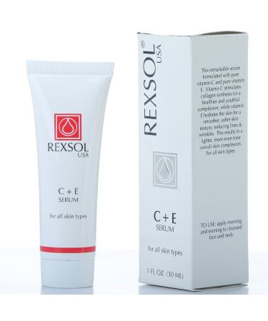 REXSOL CE Serum - Vitamin C & E Anti-Aging Formula | Minimize Aging Signs & Enhance Youthful Skin (30 ml - Buy Online on GoSupps.com