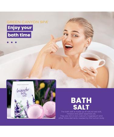 Lavender Bath Bombs Spa Gift Set for Women - 12 Pcs Home Spa Gift Basket by Green Canyon Spa - Buy Online on GoSupps.com