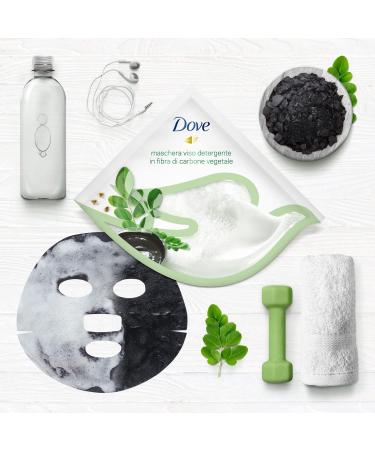  Dove Dove 24-pack of face masks for oily skin with impurities made with vegetable charcoal fiber 25 ml - Buy Online on GoSupps.com