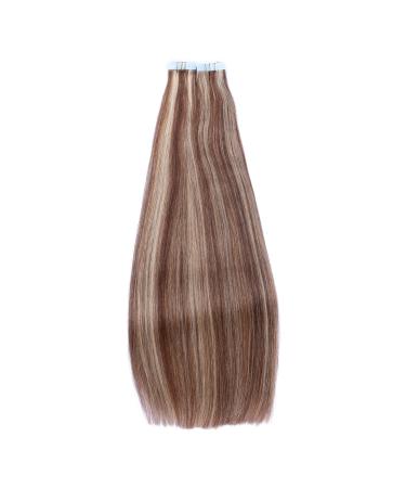 Tape In Hair Extensions - #4/24 Scenished - 40cm - 100% Remy Real Hair - 40 Bricks (4cm Wide - 2.5g) - Tresse by Novon Hair Extensions - International Shipping Available - Buy Online on GoSupps.com