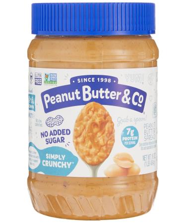Peanut Butter & Co. Simply Crunchy Peanut Butter Spread No Added Sugar 16 oz (454 g)