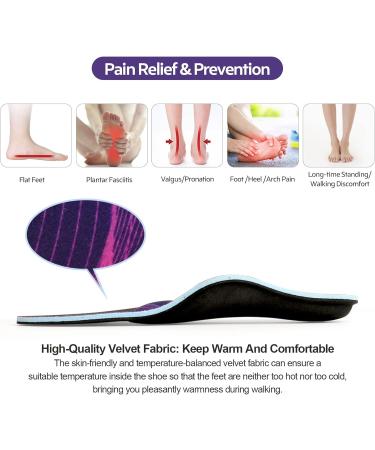 3angni Orthopedic Insoles for Flat Feet | Shoe Inserts for Heel Spur & Plantar Fasciitis | EU Size 35-36 (230mm) - Comfort for Men & Women - Buy Online on GoSupps.com