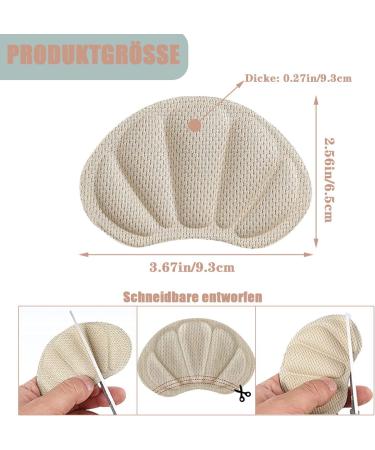 6 Pairs of Tsathoggua Heel Cushions - Heel Protection Pads for Men & Women | Anti-Bubble Thick Shoe Inserts in Gray Beige Black - Buy Online on GoSupps.com