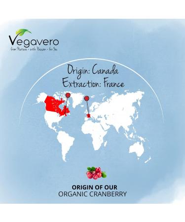 Organic Cranberry Extract Vegavero | 180 Capsules | Natural Support for Urinary Infections | Vegan-Friendly and Additive-Free - Buy Online on GoSupps.com