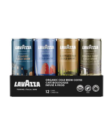 Organic Cold Brew Coffee Variety Pack - 12 Count | Balanced and Complex Flavors | Smooth, Fruity, Sweet | 100% Arabica | USDA Organic & Rainforest Alliance Certified | Medium & Dark Roast - Lavazza - Buy Online on GoSupps.com