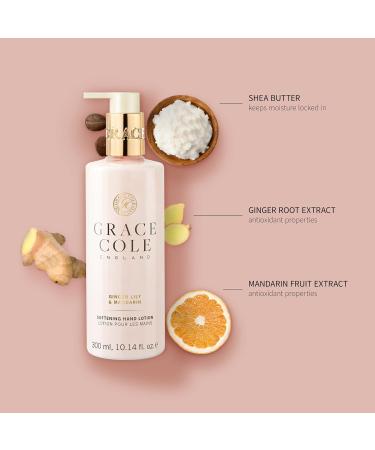 Buy Grace Cole Ginger Lily & Mandarin Hand & Body Lotion 300ml - Vegan Cruelty-Free Moisturising & Nourishing - International Shipping Available - Buy Online on GoSupps.com