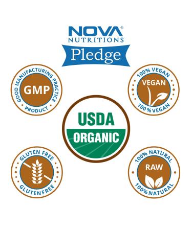 Nova Nutritions Certified Organic Whole Flax Seeds 16oz - Premium Quality Superfood - Buy Online on GoSupps.com