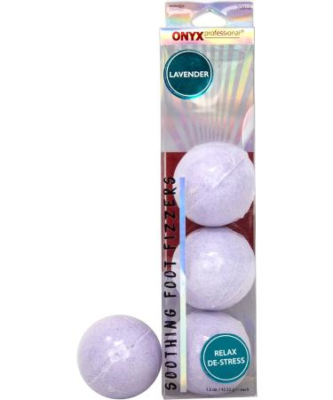 Onyx Professional Lavender Foot Fizzers - 4 Pack Aromatherapy Bath Bombs for Women - Relaxing Foot Spa Soak for Girls - Self Care Products - Buy Online on GoSupps.com