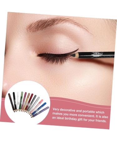 LALADEFIEE 12pcs Pearlescent Eyeshadow Pencil Creamy Eyeshadow Pencil Makeup Eyeliner Glitter Gel Makeup Wood - Buy Online on GoSupps.com