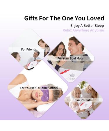 Cavoilu 2Pack Gel Eye Mask for Dark Circles & Puffiness - Hot & Cold Cooling, Reusable, Stress Relief - Purple - Buy Online on GoSupps.com