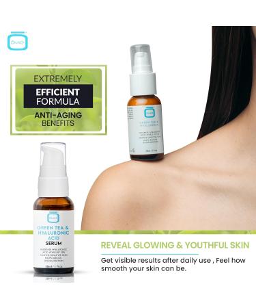 Omic Green Tea & Hyaluronic Acid Serum for Face 1 fl oz / 30 ml - Acne Spot Remover Reduce Wrinkles Helps to Hydrayein Skin Anti-aging Serum - Buy Online on GoSupps.com