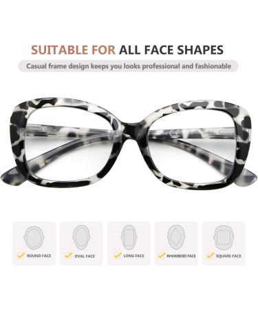 Eyekepper Chic Grey Tortoise Oversized Reading Glasses for Women +1.75 Diopters - Buy Online on GoSupps.com