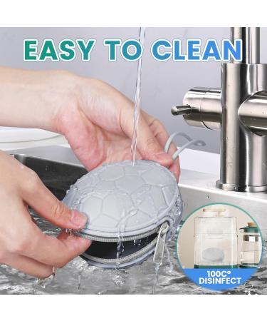 Orzbow Silicone Pacifier Box - BPA-Free Storage Bag with Chain for 2 Pacifiers | Travel & Home Use | Gray - Buy Online on GoSupps.com