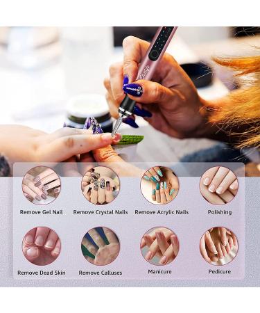 Electric Nail File & Cutter | 12 in 1 USB Manicure Pedicure Set for Gel Nails | Professional Pink Nail Care for Travel & Studio - Buy Online on GoSupps.com