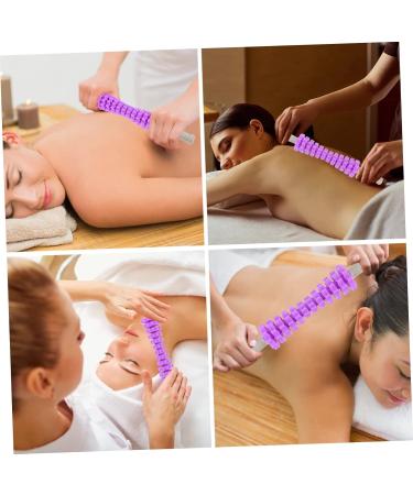 Healvian Yoga Massage Roller Stick | Deep Tissue Muscle Relief | International Shipping | 43.5x7cm Violet Steel Tube Magic Wand - Buy Online on GoSupps.com