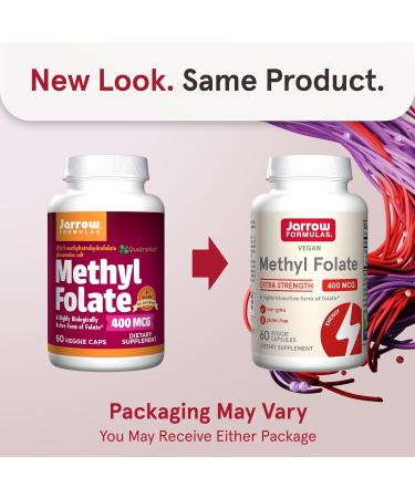 Jarrow Formulas Methyl Folate 400 mcg â€“ 60 Veggie Caps | Enhanced Absorption & Essential Support - Buy Online on GoSupps.com