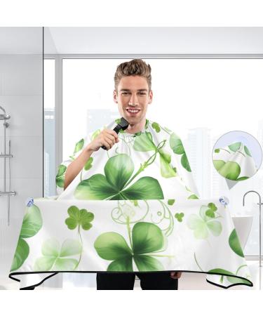 Waterproof Barber Cape - Green Clover & Cheetah Haircut Bib for Men & Women | Best Hair Cutting Cape for Salons & Home Use - Buy Online on GoSupps.com