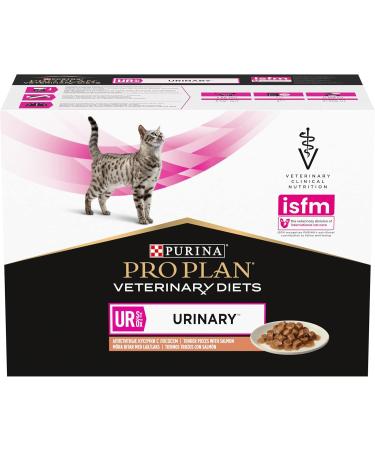 Pro Plan Veterinary Diets UR Urinary Wet Cat Food Salmon 10x85g Salmon 85 g (Pack of 1) - Buy Online on GoSupps.com