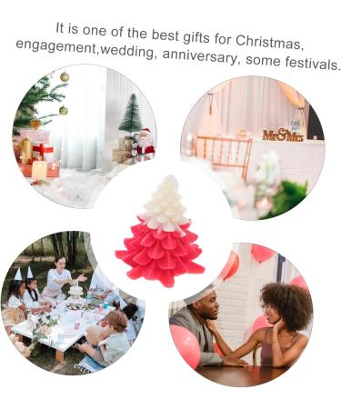 FOMIYES Christmas Tree Candles - Red Scented Tealight Decor for Holiday Tablescape | 9X8.8X8.5CM - Buy Online on GoSupps.com