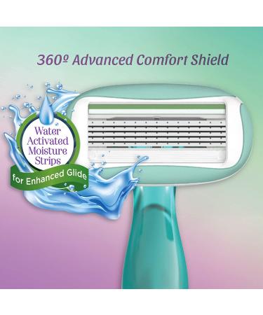 BIC Soleil Sensitive Advanced Women's Disposable Razor - 5 Blade - 2 Count - For Flawlessly Smooth Shave - Green (Pack of 1) - Buy Online on GoSupps.com