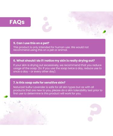 Naturasil Sulfur-Lavender Soap 4 oz - Gentle Cleansing Bar for Skin Issues (Pack of 1) - Buy Online on GoSupps.com