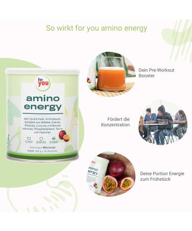 Amino Energy Maracuja Pre-Workout Booster | 350g Amino Acids Powder with Citrulline Malate L-Tyrosine & Caffeine | Boost Energy & Focus for Optimal Performance - Buy Online on GoSupps.com