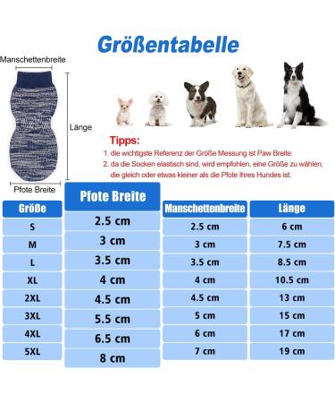 Petloft Anti-Slip Dog Socks - Slide-Resistant Indoor Socks for Small & Medium Dogs Cats and Puppies | Adjustable Fastening Tape | Dark Blue Paw (Size M) - 4 Pieces - Buy Online on GoSupps.com