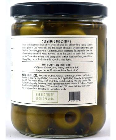 Jack Rudy Cocktail Co Vermouth Marinated Green Pitted Olives - Premium Cocktail Garnish - Buy Online on GoSupps.com