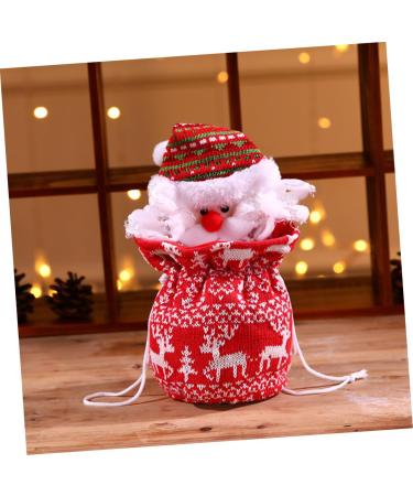 Healvian 1pc Candy Santa Bag Adorable Bags Kids Portable Knitted Draw Child Hanging Ornament Christmas - Buy Online on GoSupps.com