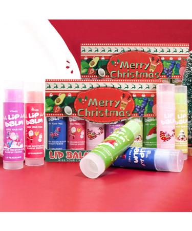6 Piece Christmas Lip Balm Set Fruity Scented Hydrating Lip Care Perfect for Holiday Gift Giving Multicolor One Size One Size Multicolor - Buy Online on GoSupps.com