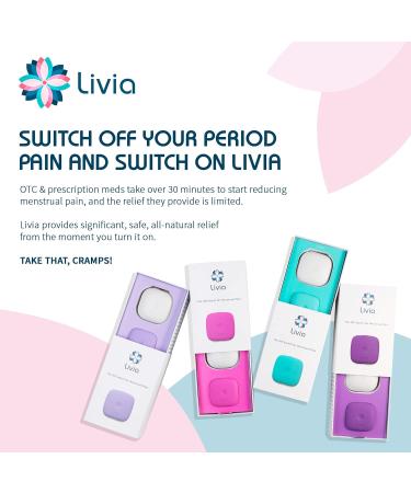 Buy Livia Menstrual Pain Relief Device - Portable Rechargeable with Gel Pads | Effective Cramps Relief 12-Hour Battery International Shipping - Buy Online on GoSupps.com