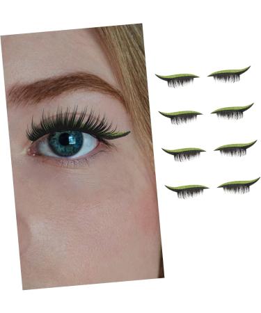 Angoily 28 Pairs False Eyelash Stickers Reusable Eyelash Decals Cat Eye Line Stickers Double Eyelid Tape Colored Eyeliners Eyeliner Sticker with Eyelashes Make up Beauty Products Plastic - Buy Online on GoSupps.com